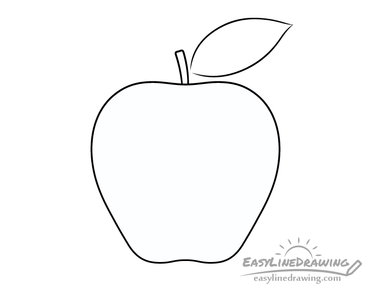 Apple leaf drawing