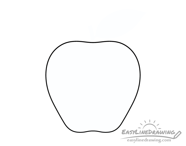 Apple outline drawing