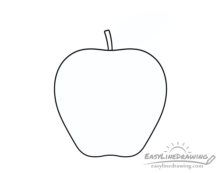 Apple stem drawing