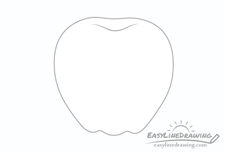 apple top drawing - Hướng dẫn chi tiết cách vẽ quả táo đơn giản với 6 bước cơ bản