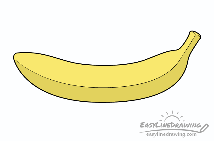 banana drawing step by step