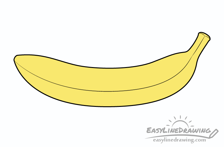 Banana drawing with color