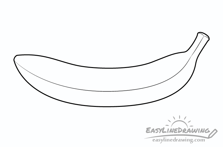 Banana line drawing