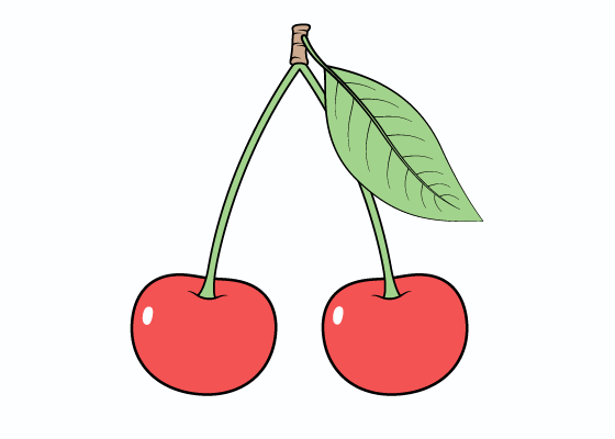 Cherries drawing tutorial