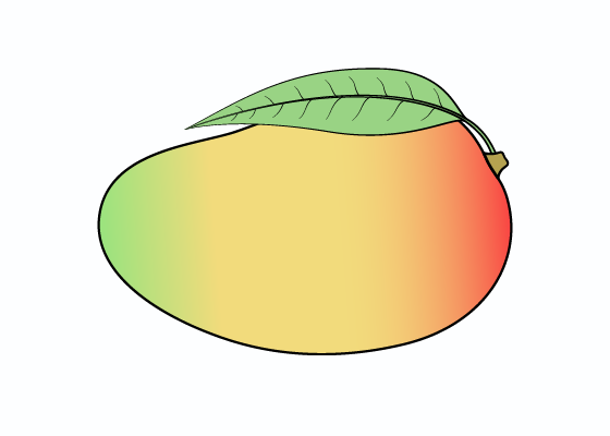 How to Draw a Mango Step by Step - EasyLineDrawing