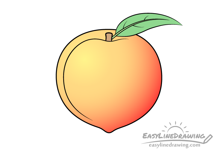 Peach drawing