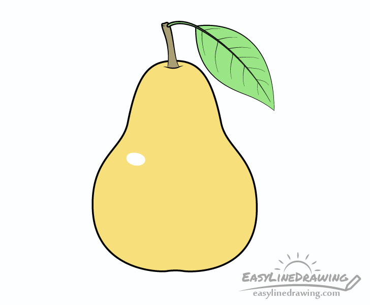 How to Draw a Pear Step 3