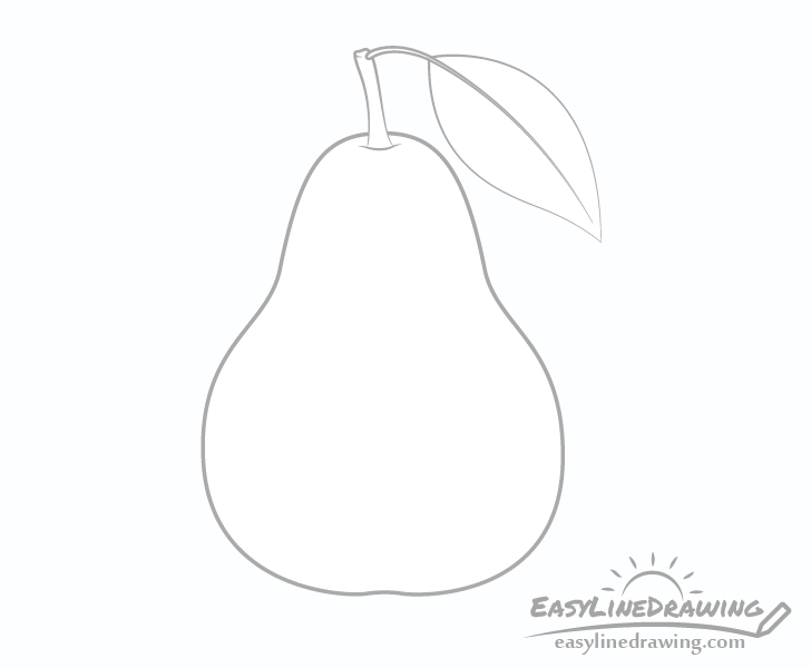 Pear leaf drawing