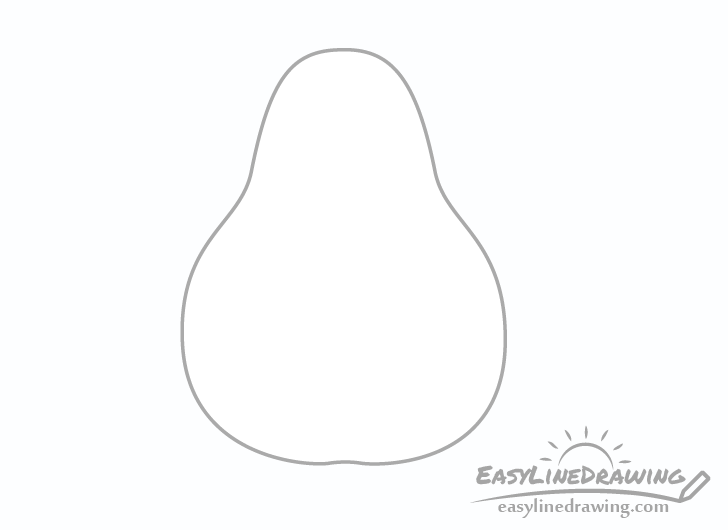 Pear outline drawing