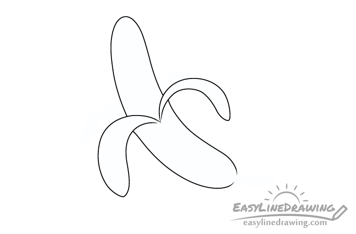 peeled banan drawing peeled banan drawing