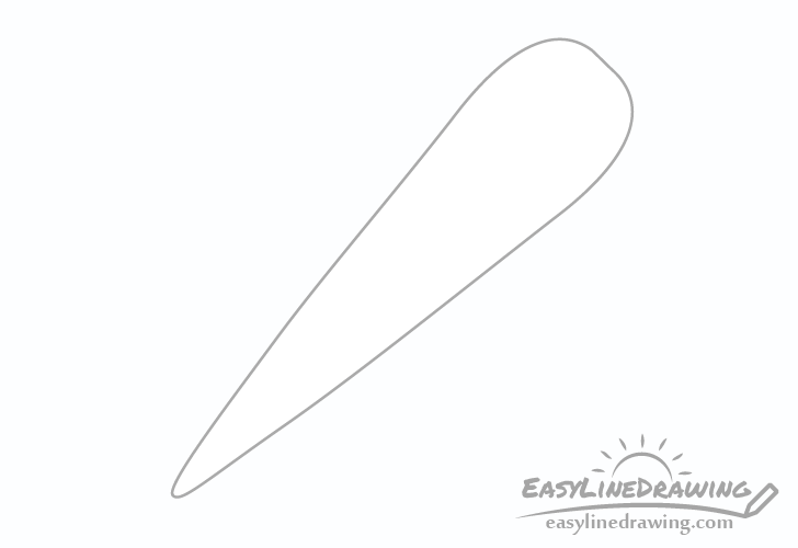 Carrot outline drawing