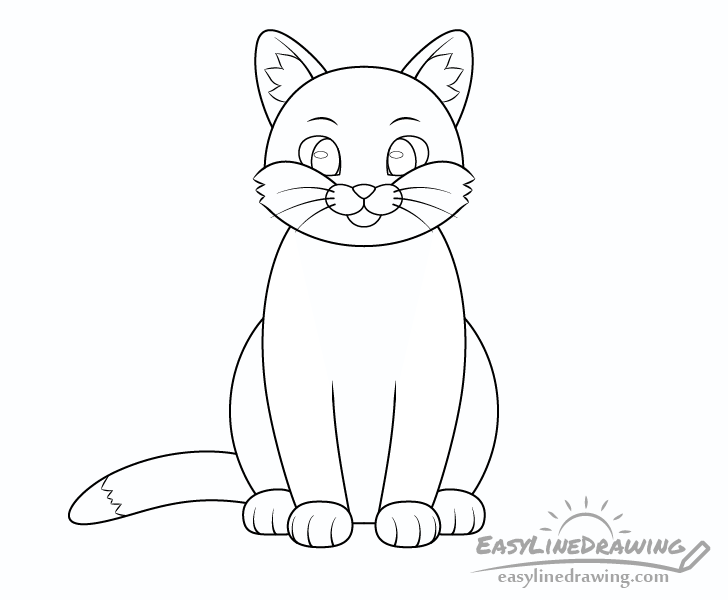 Cat line drawing