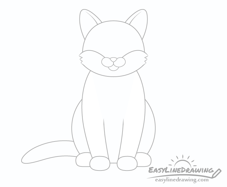 How to Draw a Cat Step by Step - EasyLineDrawing