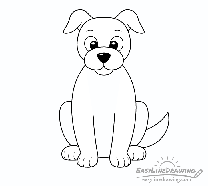 Dog line drawing