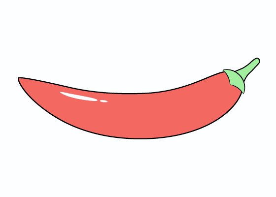 Hot pepper drawing tutorial