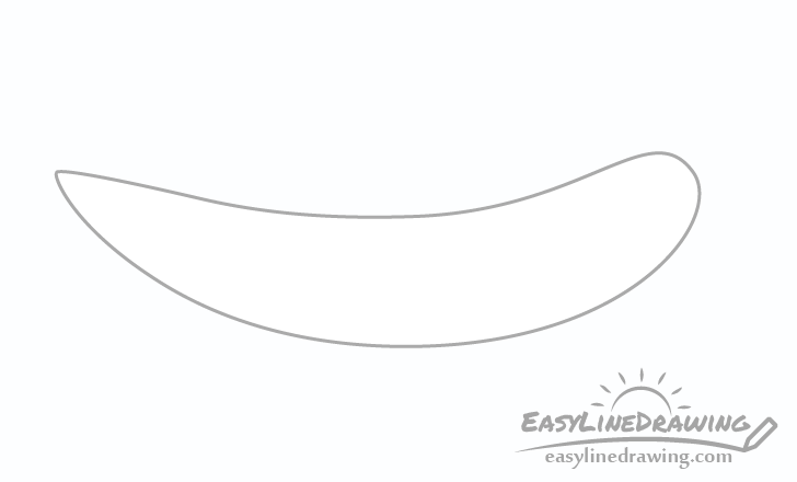 Hot pepper outline drawing