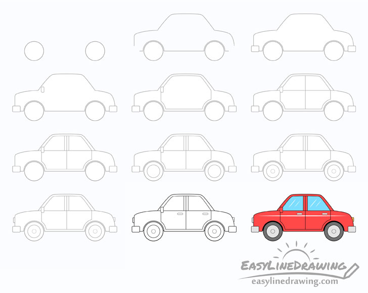 Drawing Cars Line Quality Exercises for beginners  Car Body Design