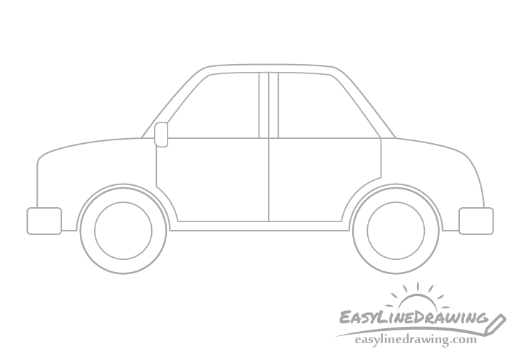 How to Draw a Cartoon Car in 12 Steps  EasyLineDrawing