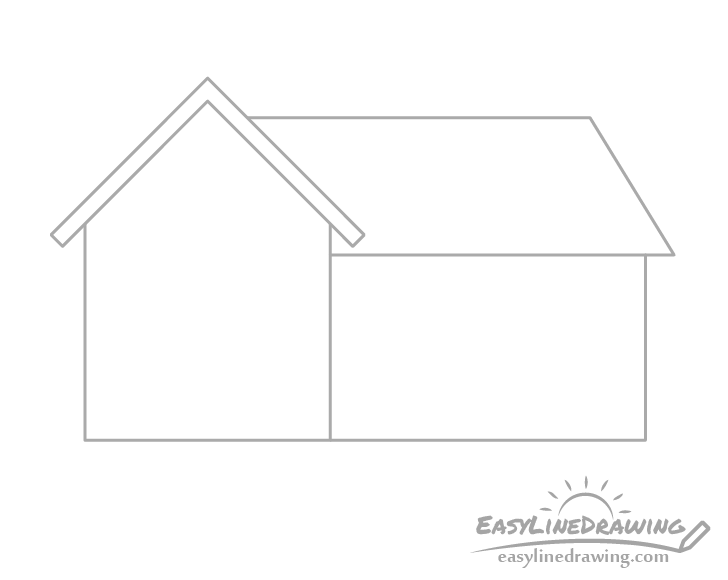 House sections outline drawing