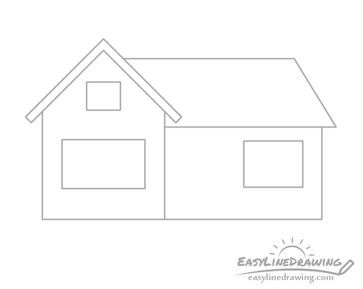 How to Draw a House Step by Step  EasyLineDrawing