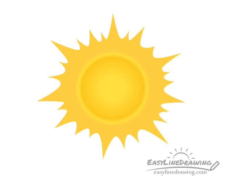 Cartoon sun drawing