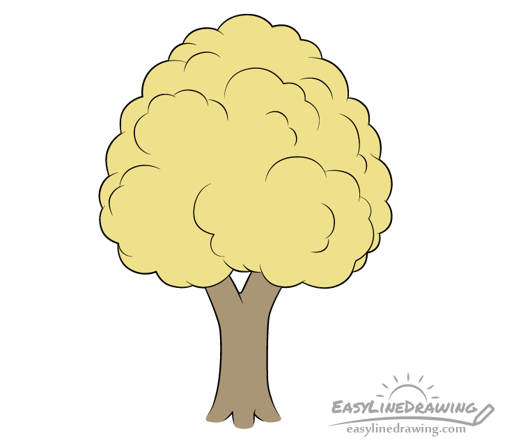 Fall tree drawing