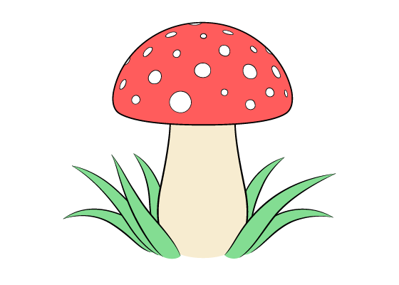 Mushroom Drawing Tutorial