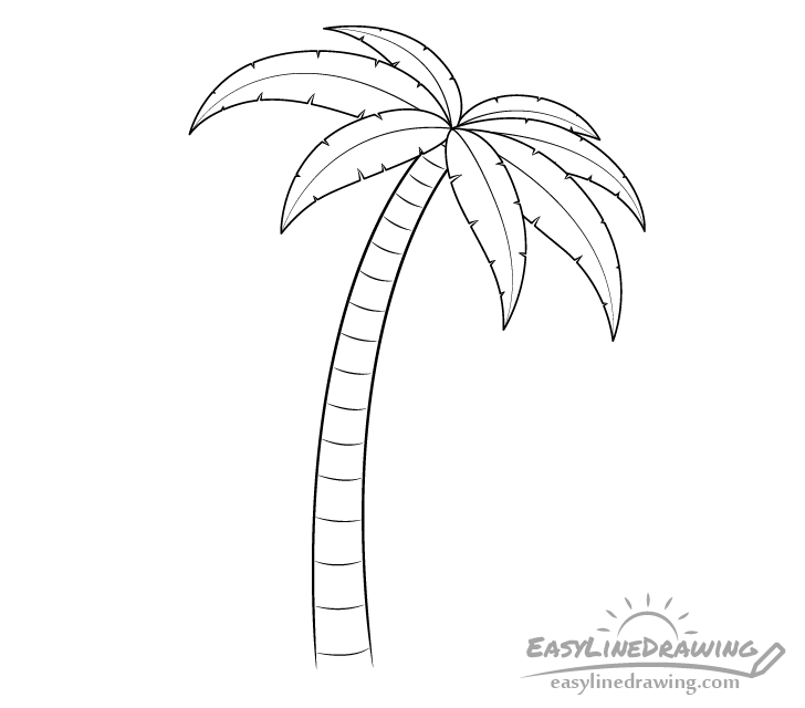 Palm tree line drawing