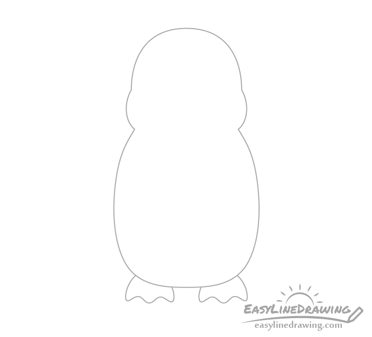 Penguin feet drawing