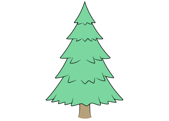 Pine Tree Drawing Easy For Kids - Markoyxiana