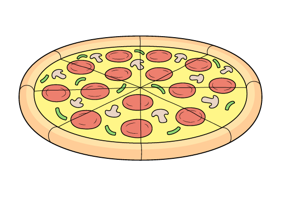 Pizza drawing tutorial