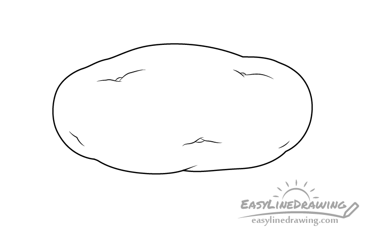 Potato line drawing