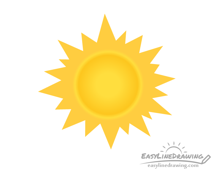 How To Draw The Sun In Different Ways Easylinedrawing