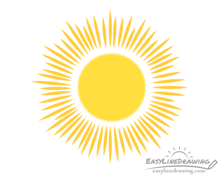 Sun gradient drawing