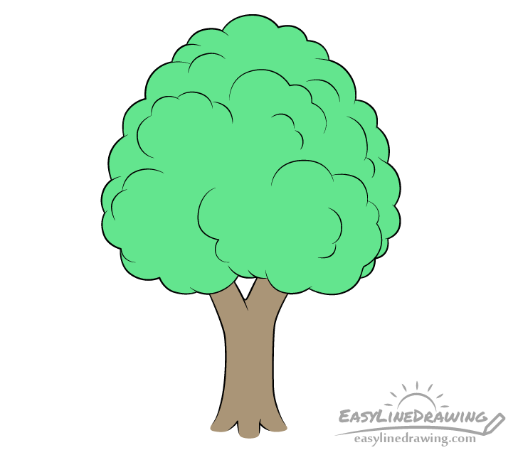 How To Draw A Tree Simple Tree Drawing PNG Image With Transparent  Background | TOPpng