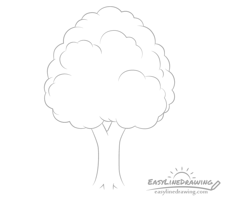 how to draw a tree without leaves