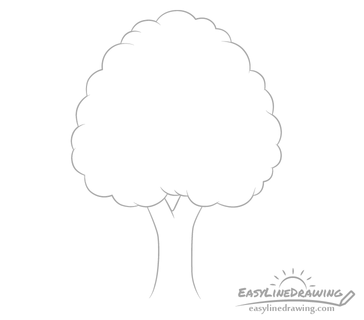 Easy Tree Drawing » How to draw a Tree