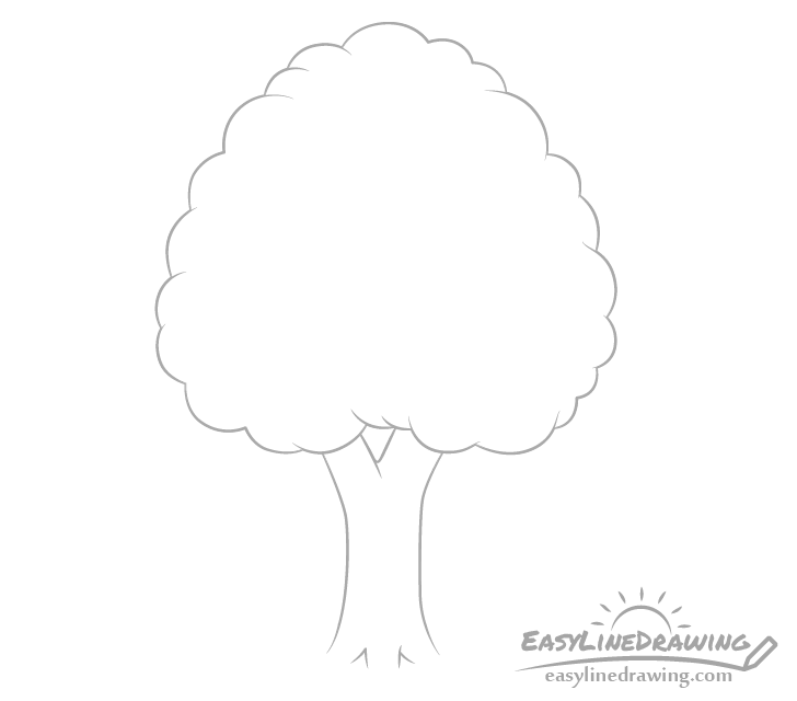 Tree Outline Drawing Image @ Silhouette.pics