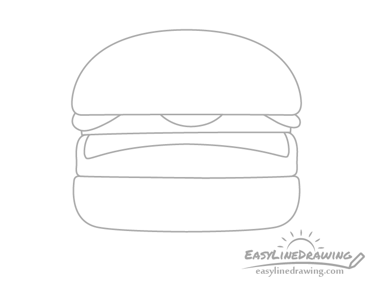 Burger cheese drawing