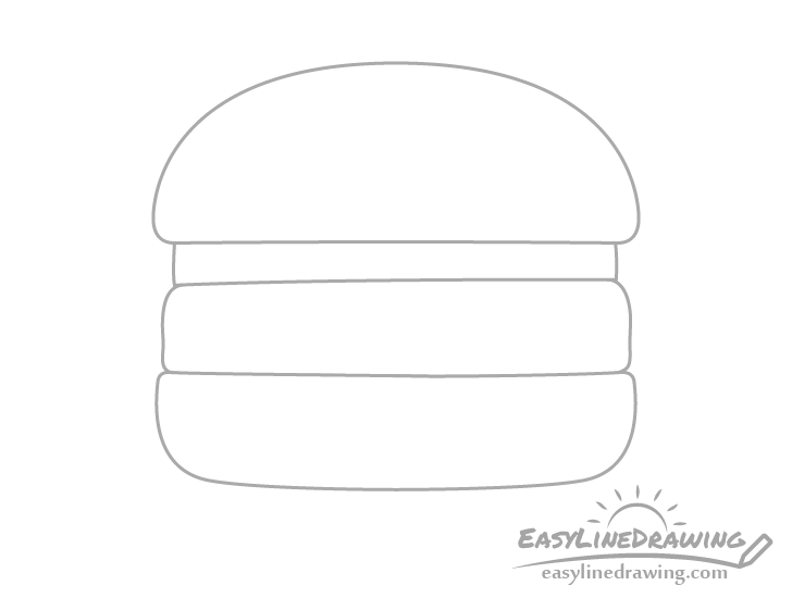 Burger outline drawing