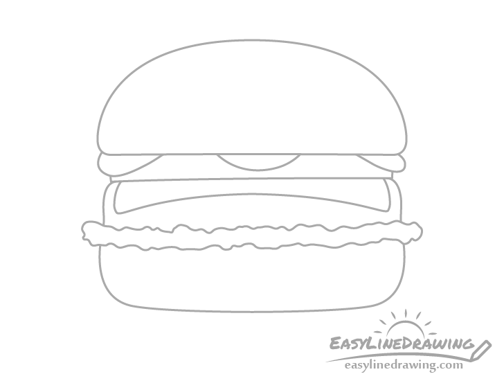 Burger toppings drawing