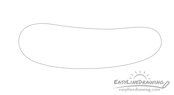 Cucumber outline drawing