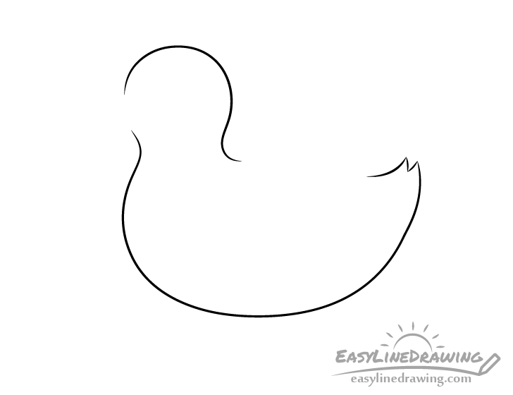 Duck body outline drawing