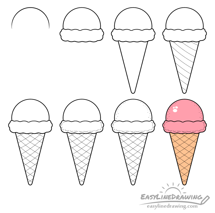 Ice Cream Drawing PNG Transparent Images Free Download | Vector Files |  Pngtree