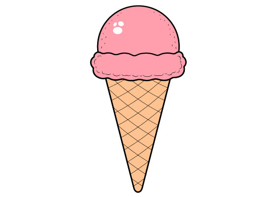 Ice cream cone drawing tutorial