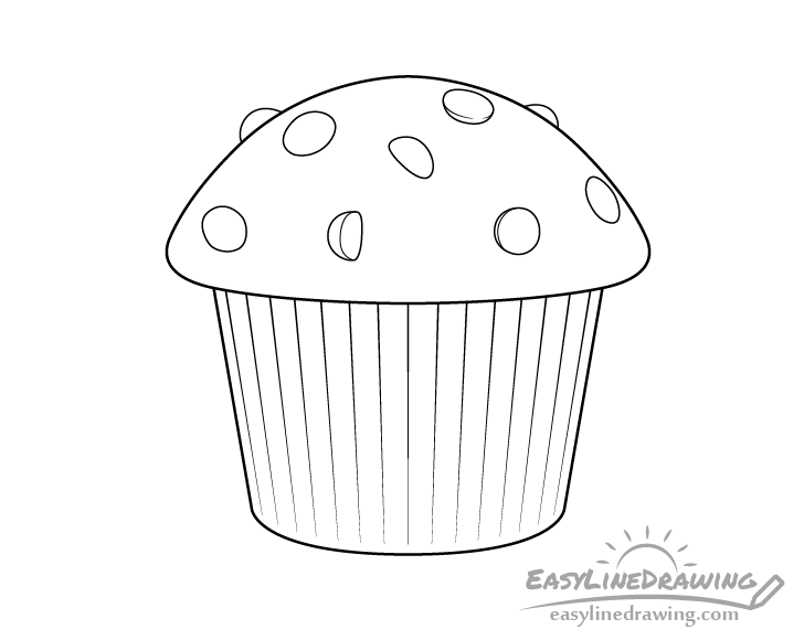 Muffin line drawing