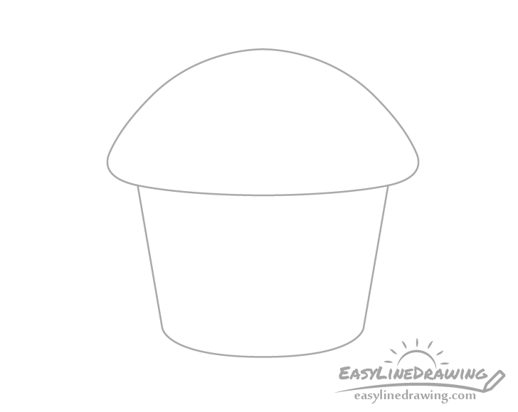 Muffin outline drawing