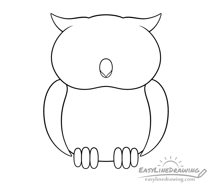 Owl beak drawing