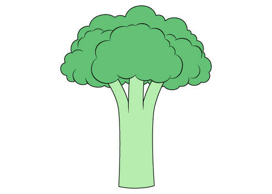 Broccoli drawing tutorial