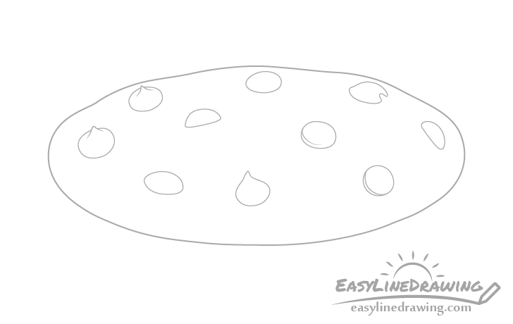 Cookie chocolate chip drawing